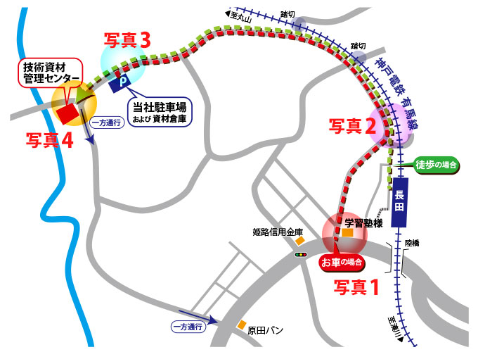 技術資材管理センターへの詳細地図